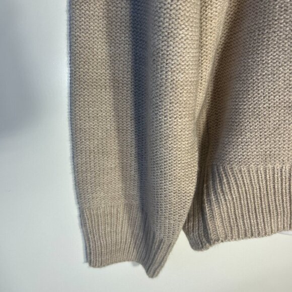 Weatherproof Vintage NWT SZ XL Natural button mock cable knit sweater timeless - Picture 10 of 14